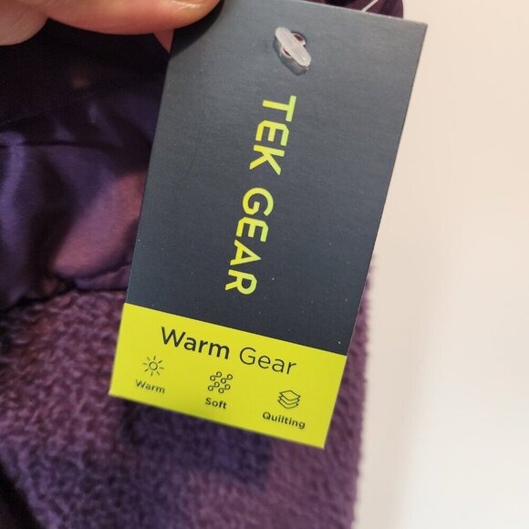 Tek Gear NEW Sherpa Mixed Media Zip Front Half Quilted Puffer Vest Women's sz XL - Picture 6 of 11